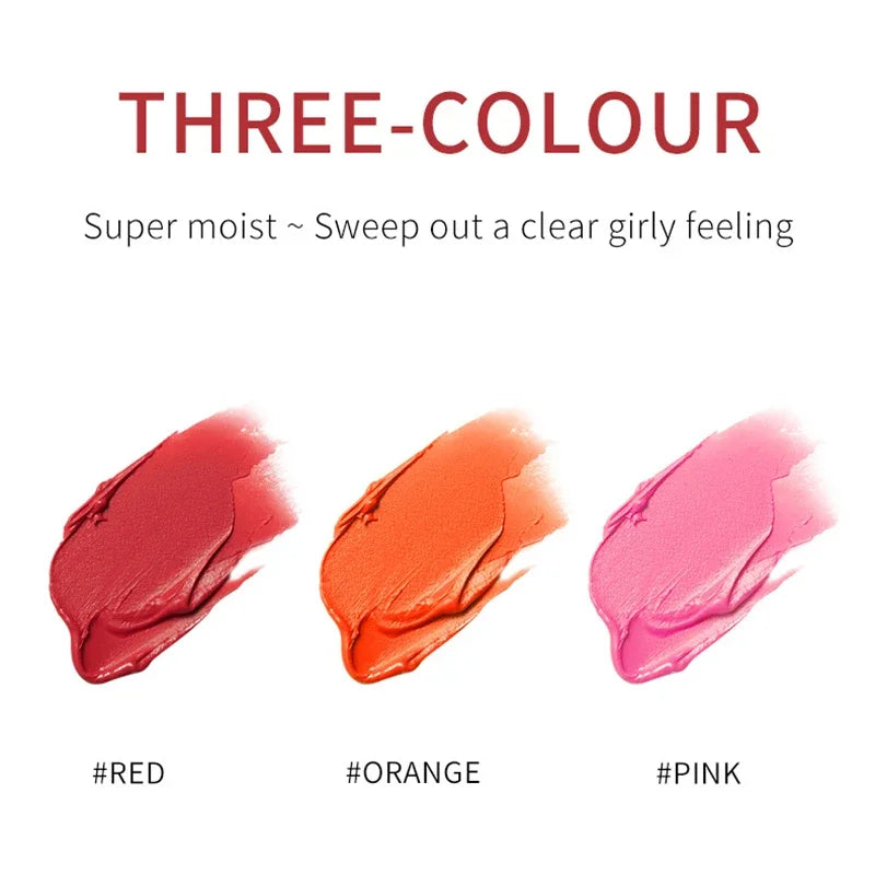 Cheek 3-in-1 Lip Tinted Moistured Blush Stick Silky Brighten Blush Cream Blusher Cosmetics Tubes Matte Contour Cosmetics New Good Vibrations
