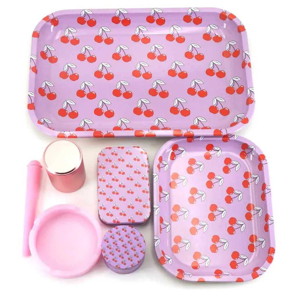 1Set Smoking Kit With Rolling Tray Ashtray Grinder Storage Box Plastic Tube Tobacco Herb Smoke Accessories Crusher As Gift Good Vibrations Adult Super Store