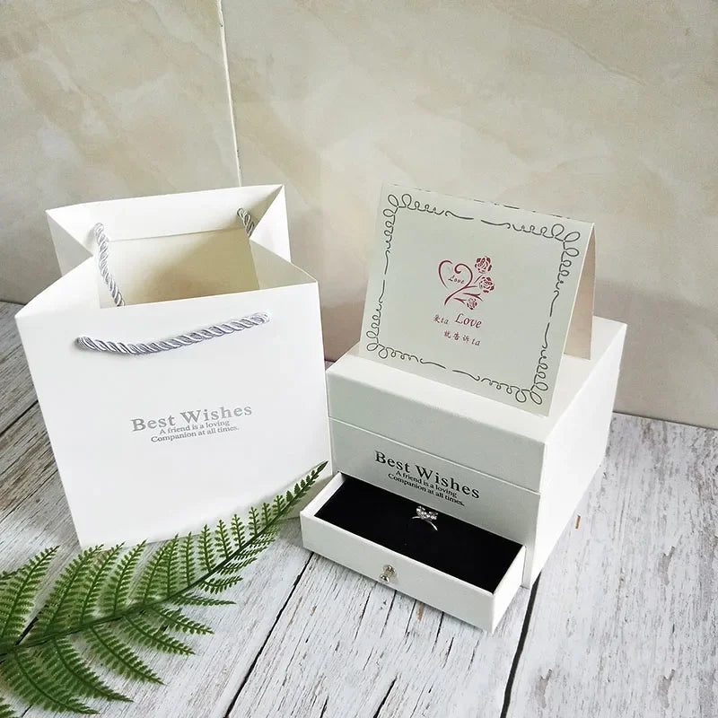 Jewelry Gift Box Rose Boxes Soap Flower Earring Necklace Lipstick Box Birthday Party Gift Mom Girlfriend Valentines Day Decor Good Vibrations