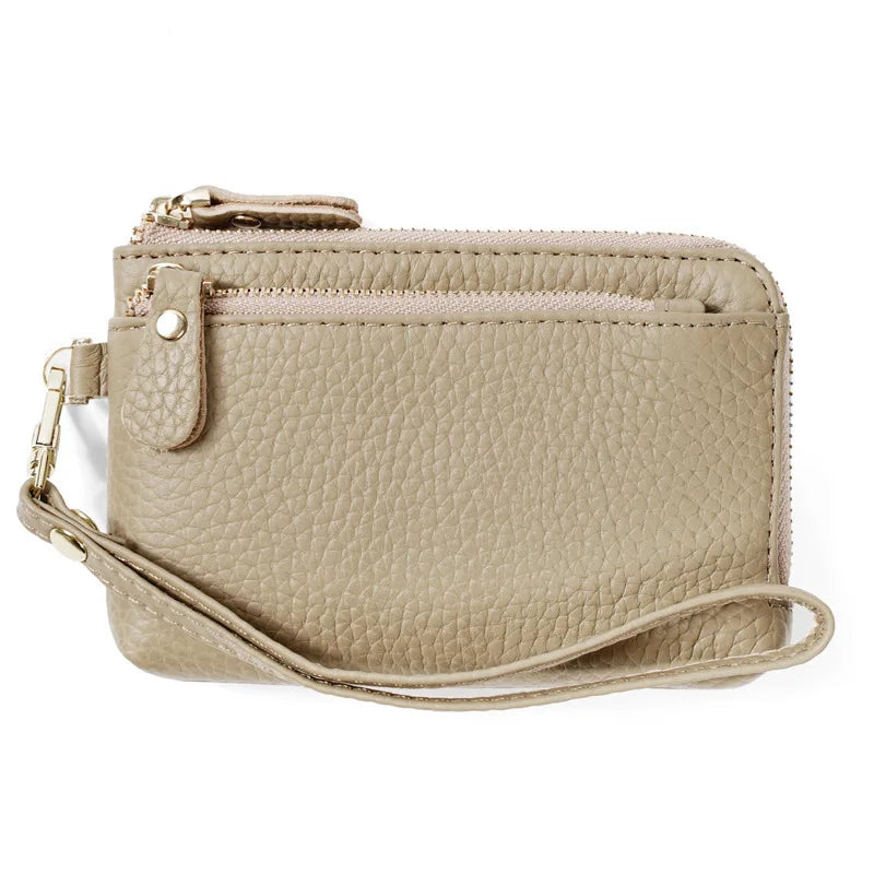 PU Leather Wallet FOR WOMEN European American Style Large Capacity Multi-Compartment Card Holder with Wrist Strap Coin Purse Good Vibrations
