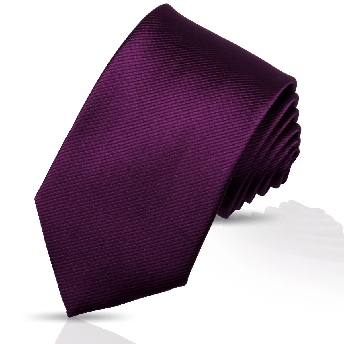 Ties For Men Solid Necktie Wedding Business Ties 7.5cm Slim Coffee Wine Classic Neckties Mens Business Gift Fashion Gravats Good Vibrations