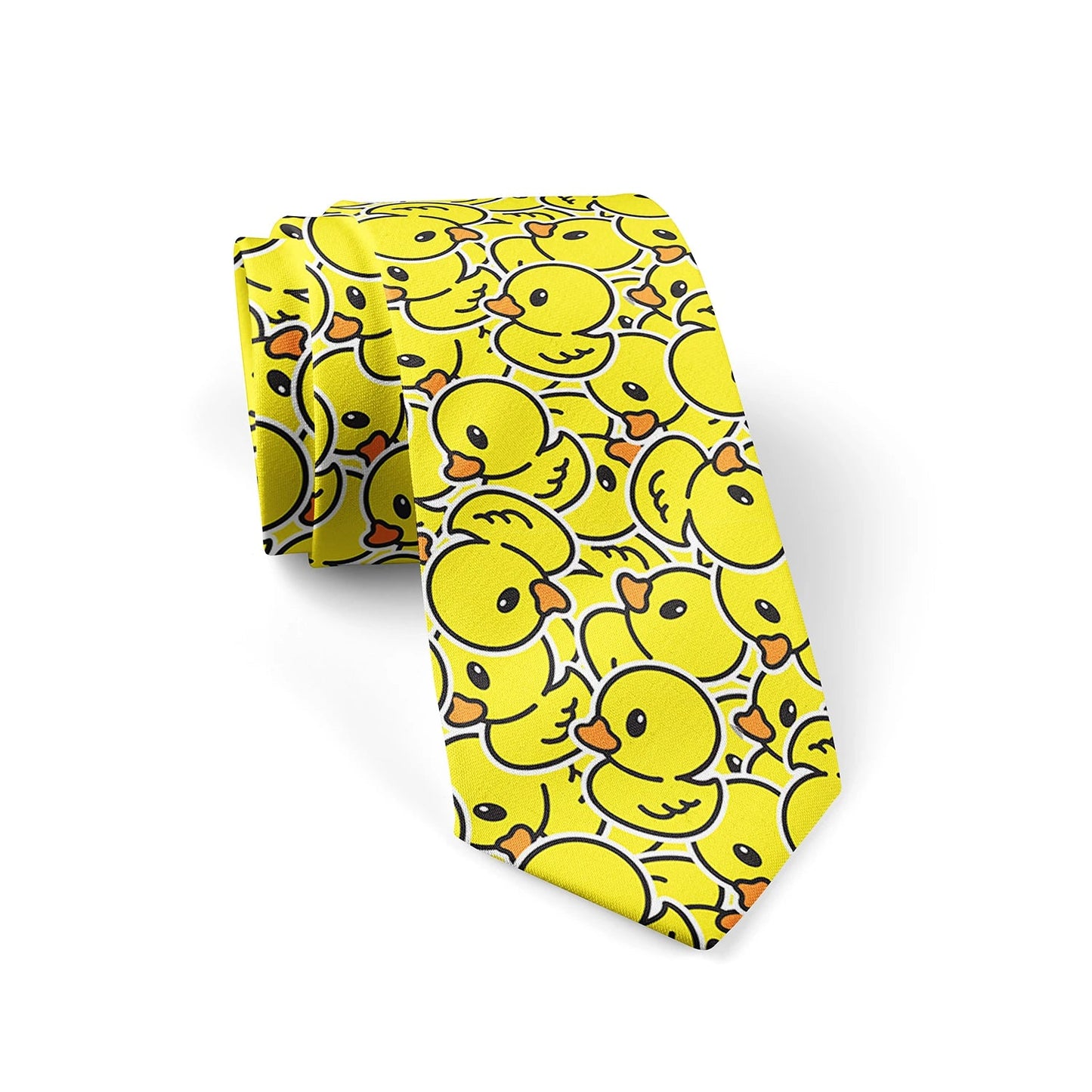 Fashion Adult Tie 8cm Wide Polyester Cartoon Yellow Duck Series Cute Accessories Novelty Design Wedding Business Fashion Gravata Good Vibrations