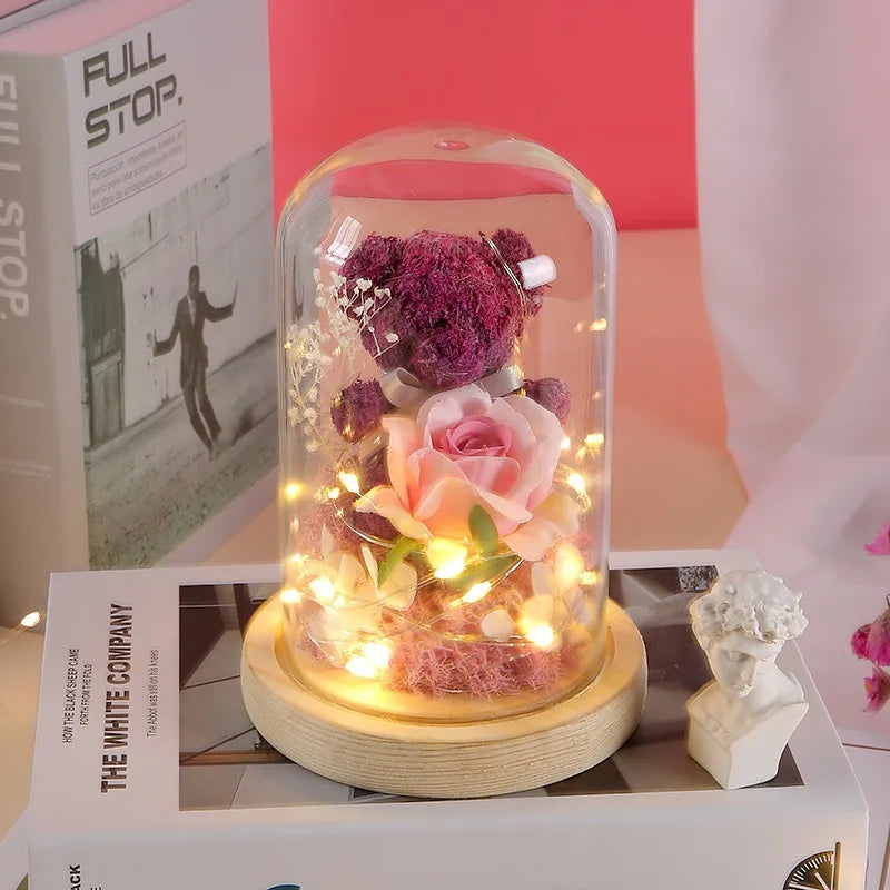 Valentine's Day Gift for Girlfriend Eternal Rose LED Light Flower Luminous Decoration Wedding Decor Creative Mother's Gifts Good Vibrations Adult Super Store