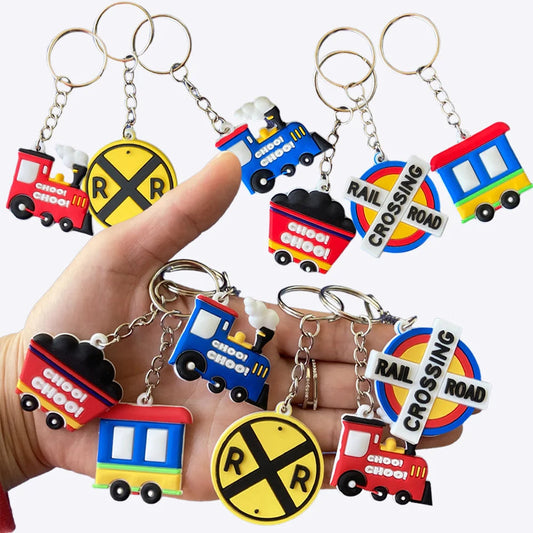Train Party Supplies Drinking Straws Temporary Tattoos Keychains Slap Bracelets Stickers Goodie Bag Transportation Birthday Gift Good Vibrations
