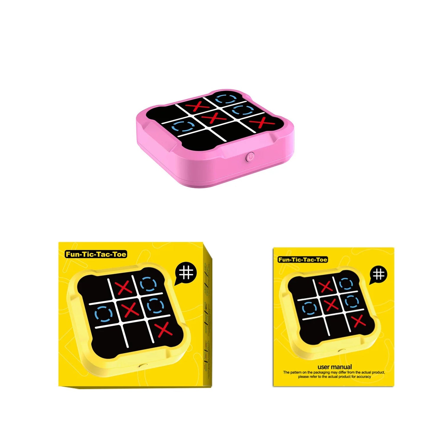 Portable Tic Tac Toe Game Console Toys Handheld Electronic Puzzle Chessboard Memory Training & Montessori Travel Toy Xmas Gifts Good Vibrations