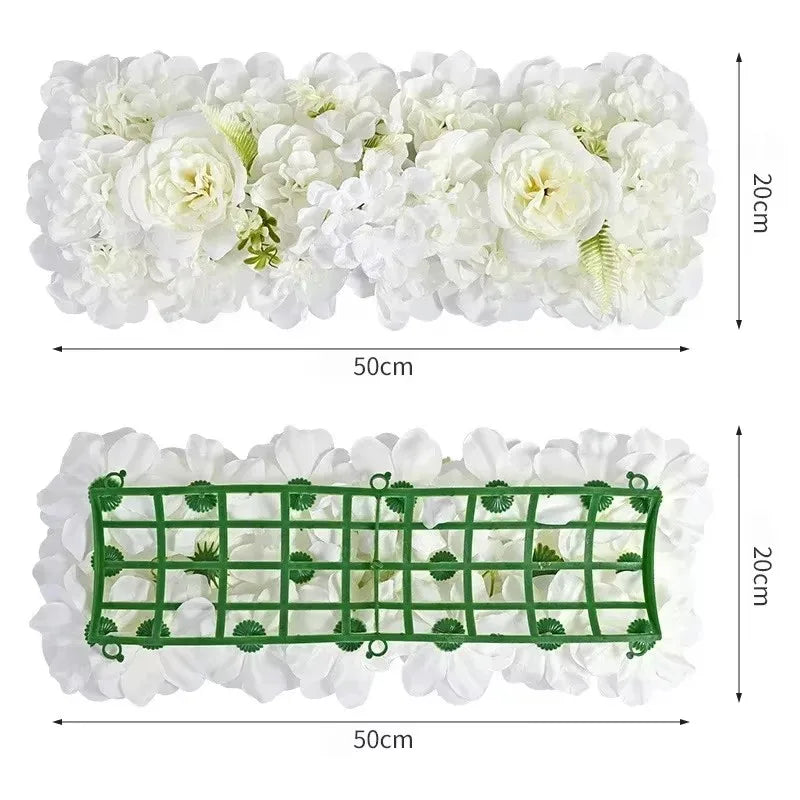 Wedding Flowes Artificial Flower Wall Panels White Flowers For Wedding Decoration Anniversary Decor Festive Party Supplies Good Vibrations