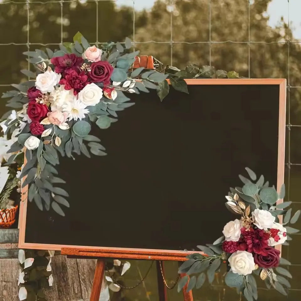 Corner Flowers Artificial Wedding Arch Flowers Kit Wedding Aisle Decoration Wedding Arch Flowers Wedding Welcome Sign Decor Good Vibrations