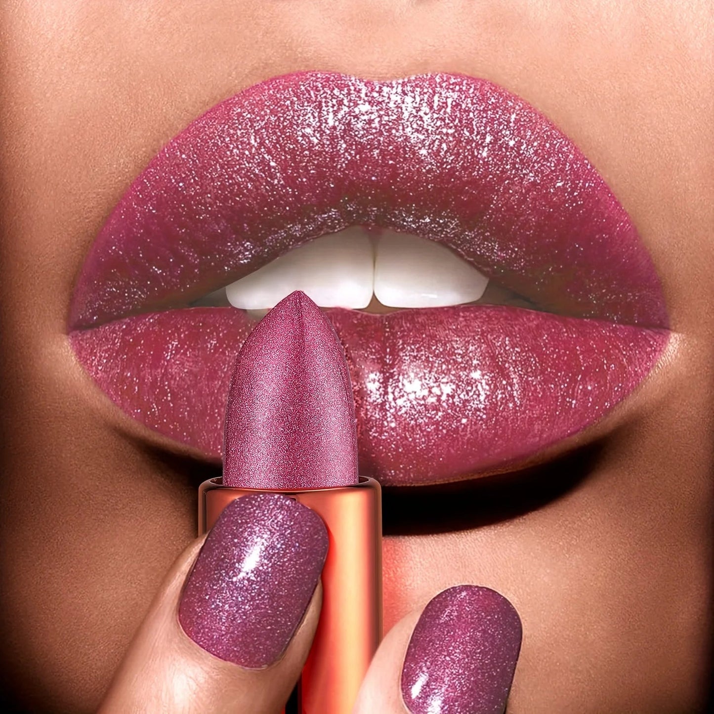 Rose smoke powder, bright starry sky, glossy velvet texture, durable, make your lips shiny, waterproof, anti-fouling. Good Vibrations