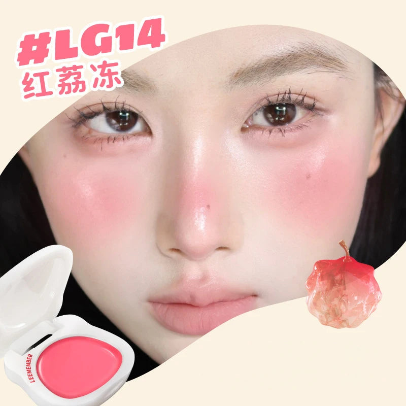 LEEMEMBER Hydrating Blush Multi-Use Balm Blush Monochrome Shimmer Little Bear Cute Cosmetics Lasting Watery Face Blusher Makeup Good Vibrations