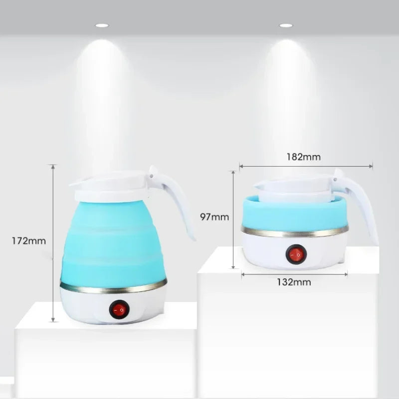 Electric Kettle Mini Foldable Water Heater 600ml Home Hot Water Kettle Portable Kitchen Kettle 220V Travel Home Electric Kettle Good Vibrations