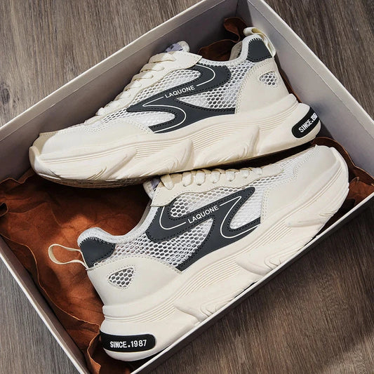 2025 Trendy Sneakers for Men Shoes Summer Outdoor Wear-Resistant Casual Sports Skateboard Shoes Fashion Breathable Shoes Good Vibrations