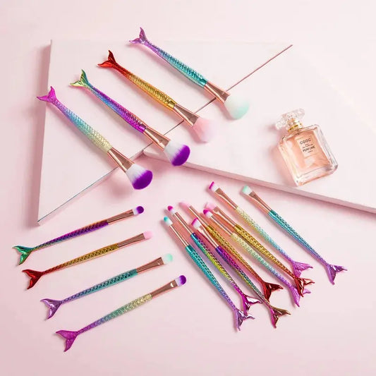 4 Set Makeup Brushes Set Cosmetic Powder Eye Shadow Foundation Blush Brush Soft Beauty Make Up Tool Maquiagem 6 Color Gradient Good Vibrations