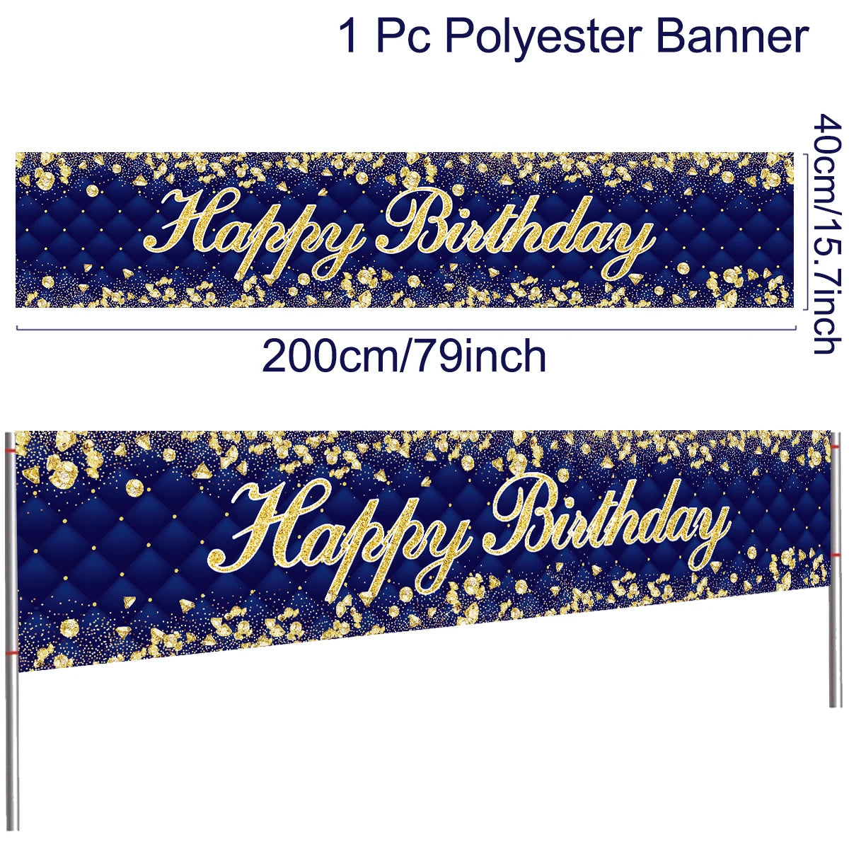 Happy Birthday Banner Birthday Party Decoration Kids Boys Girl Baby Shower Decoration Bunting Garland Banners Flags Anniversary Good Vibrations