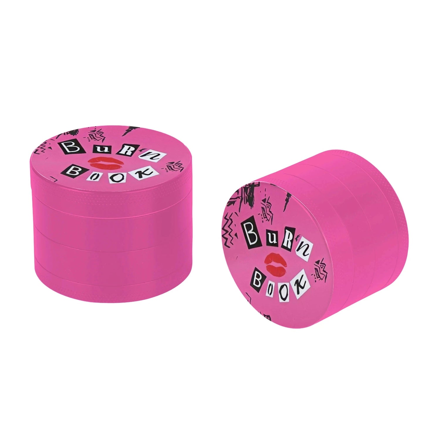 1/2 Pieces Pink Burn Book Grinder and Rolling Tray Good Vibrations Adult Super Store