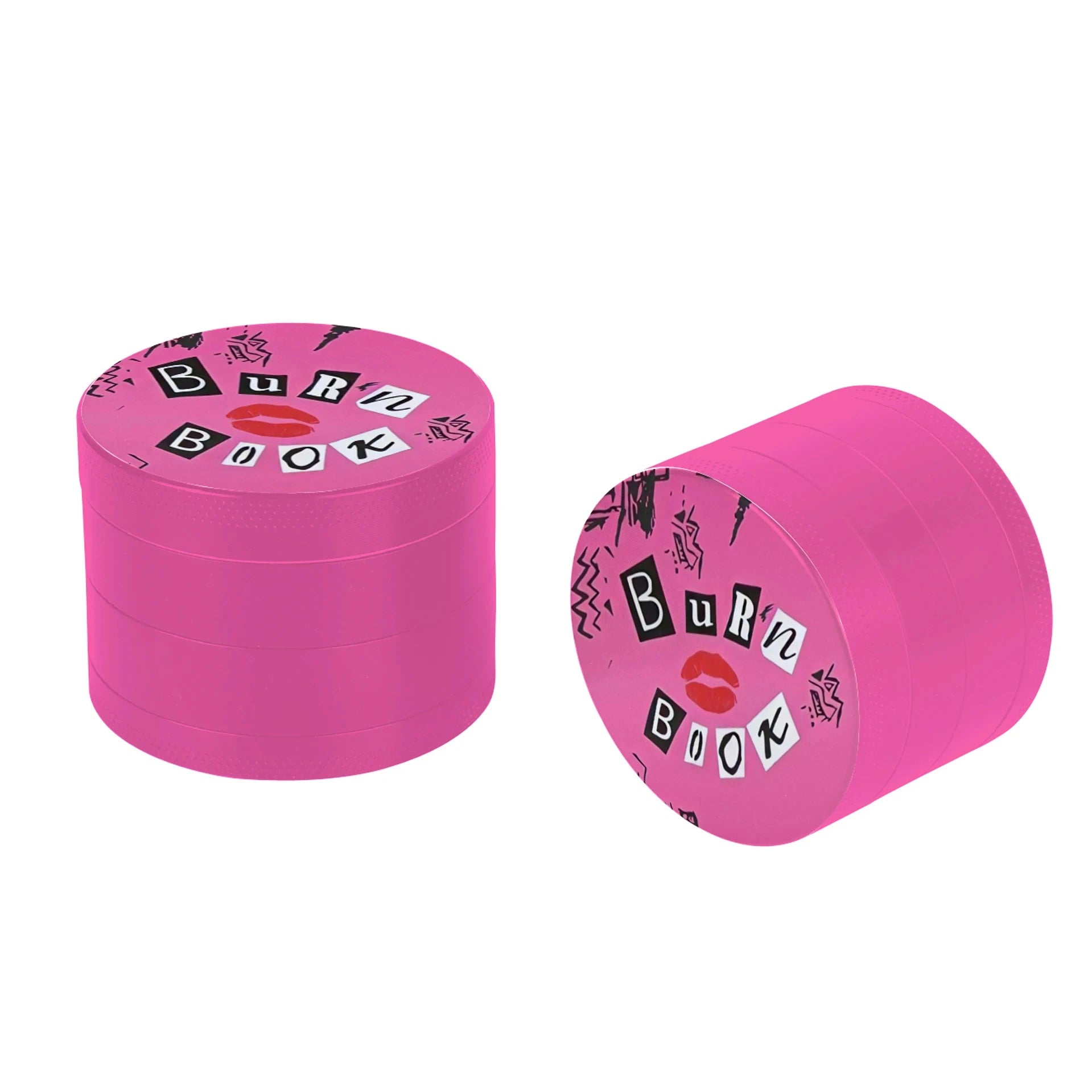 1/2 Pieces Pink Burn Book Grinder and Rolling Tray Good Vibrations Adult Super Store