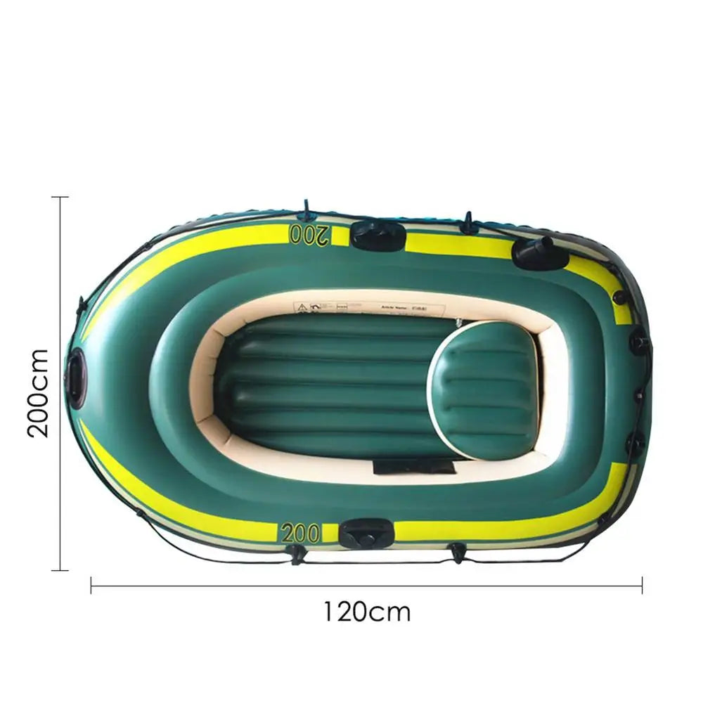 PVC Inflatable Boat Foldable InfLatable Fishing Boat Rafting Fishing Boat Heavy Duty Fishing Drifting Inflatable PVC Boat Set Good Vibrations