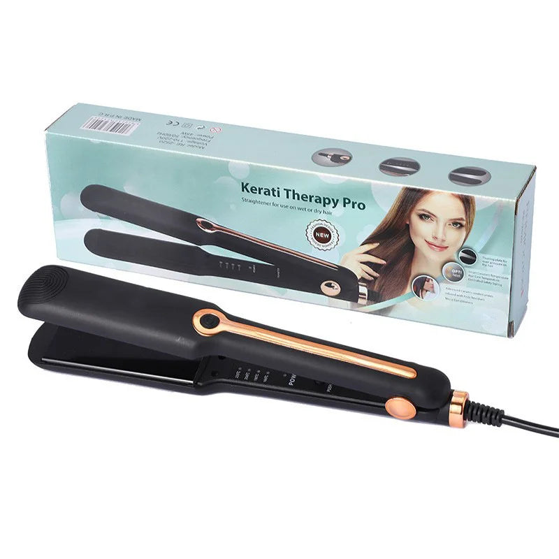 Professional ladies hair straightener portable small electric splint straight styling tool hair straightener and curler 2 in 1 Good Vibrations