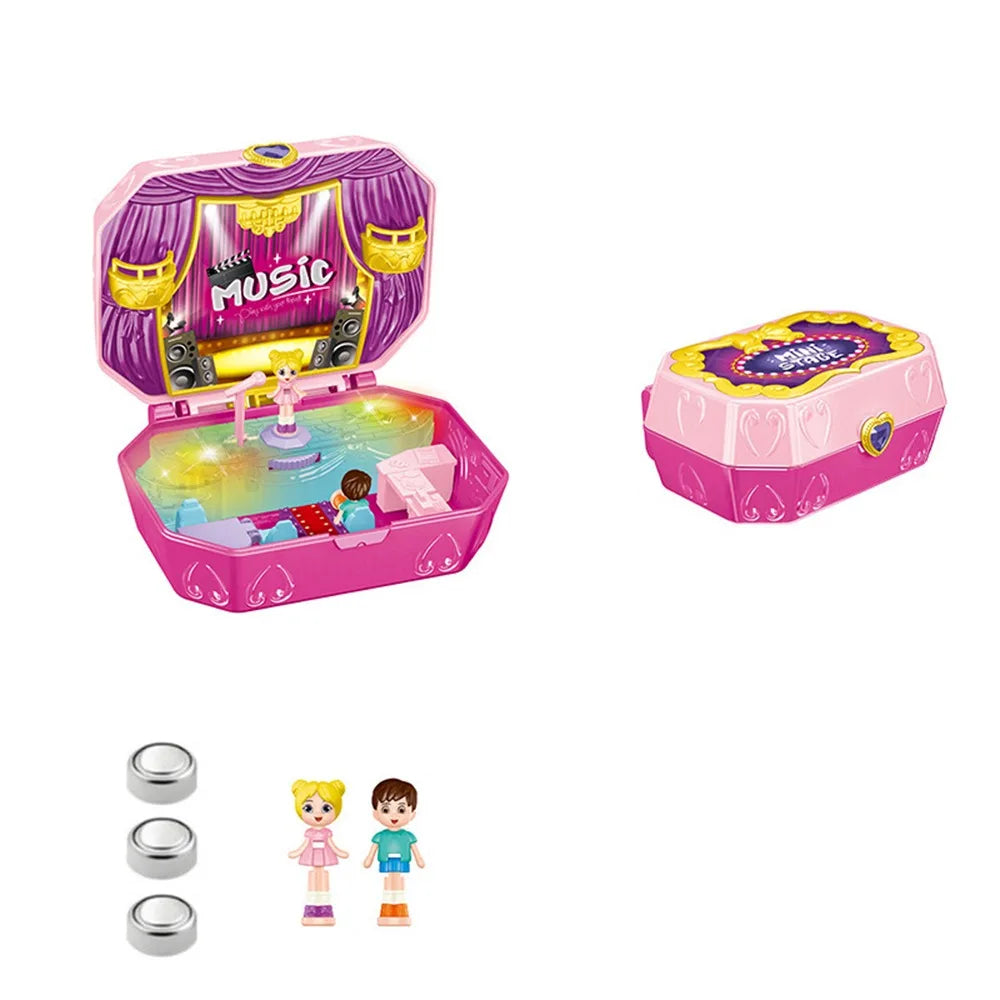 Creative Simulation Play House Toys 3D Interactive Doll Houses with Furniture Cosplay Expandable Miniature Villa Model Toy Good Vibrations