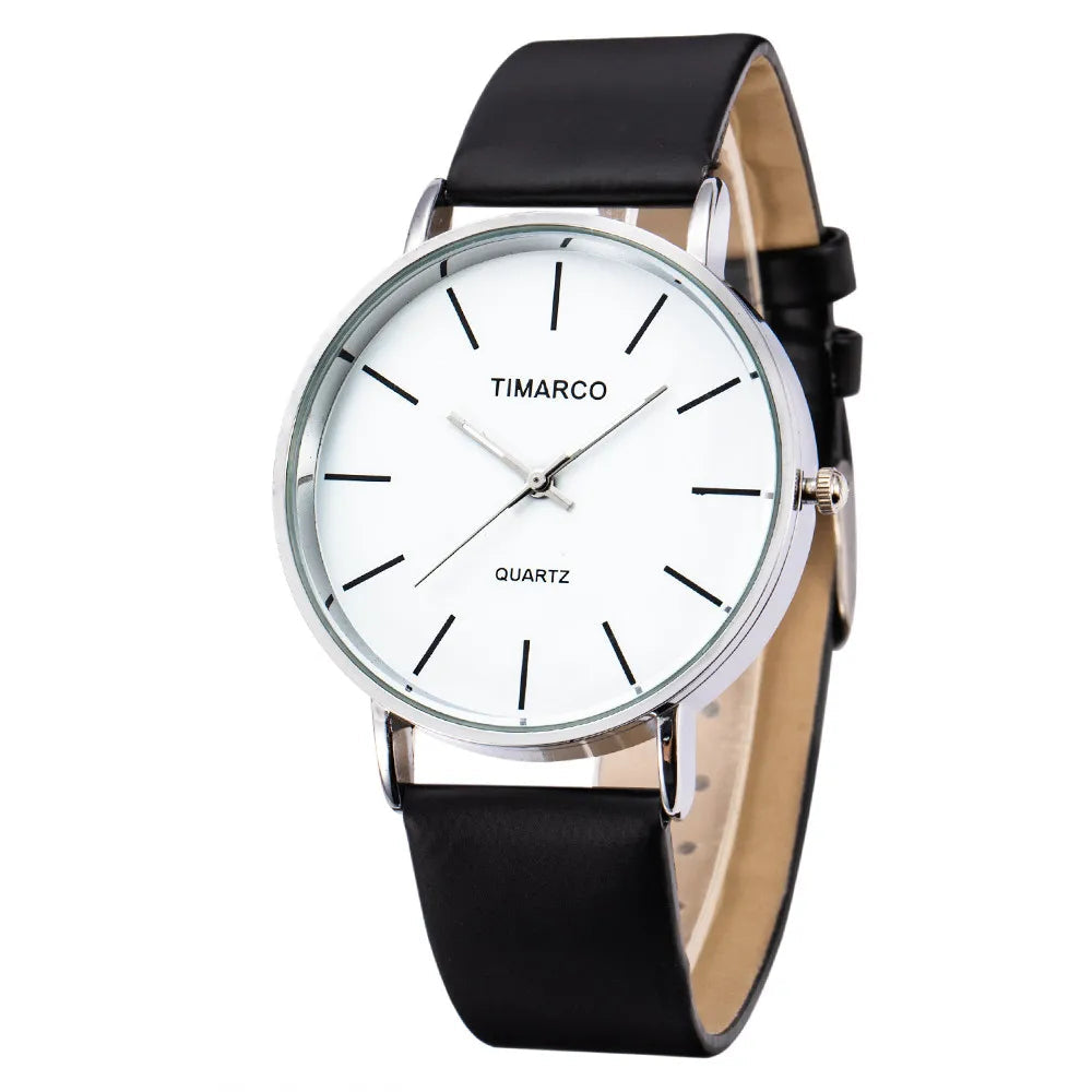 Women's Watches Simple Style Watch Fashion Metal Round Dial Analog Quartz Watch for Men Women Minimalist Watch Quartz Clock Good Vibrations