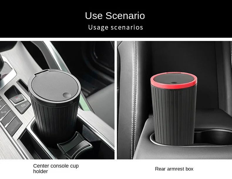 Universal Car Trash Bin Can Mini Auto Dust Organizer Car Interior Rubbish Bag Garbage Container Storage Box Bucket Auto Accessor Good Vibrations