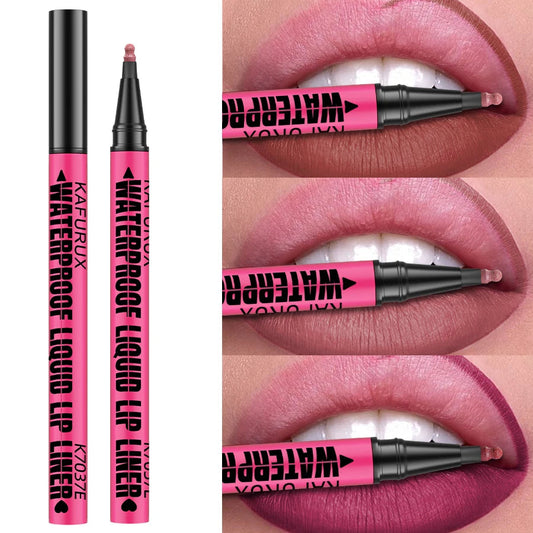 1PC Liquid Matte12-Color Lipliner Pencil Waterproof Plumping Stain Lipstick Natural Lip Liner Outline Lips Contour Makeup Good Vibrations
