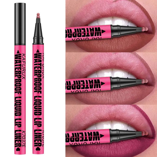 1PC Liquid Matte12-Color Lipliner Pencil Waterproof Plumping Stain Lipstick Natural Lip Liner Outline Lips Contour Makeup Good Vibrations