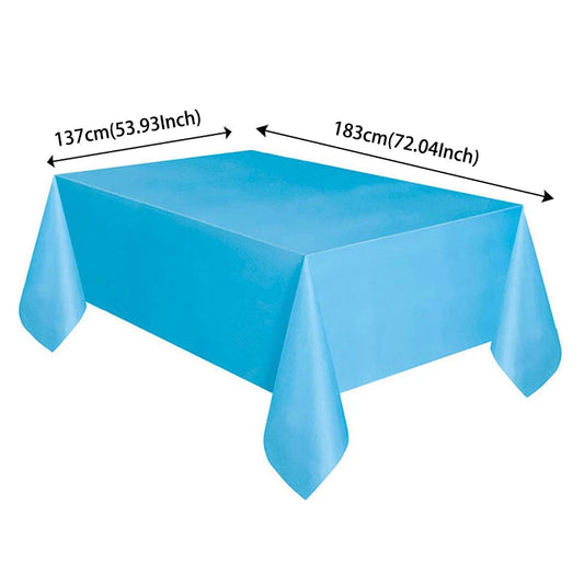137x183cm Disposable Solid Color Tablecloth Birthday Party Wedding Christmas Table Cover Wipe Covers Rectangle Desk Cloth Decor Good Vibrations