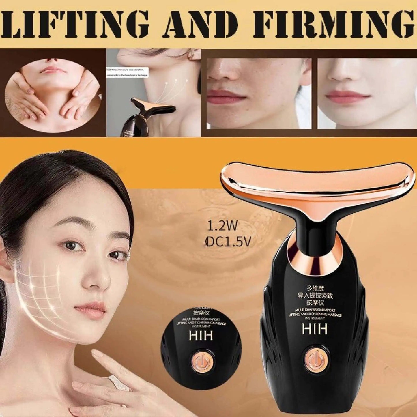 Face Massager 3 In 1 Neck Facial Eye Massage Introducer Microcurrent Skin Rejuvenation Anti Aging Beauty Device Beauty Tools Good Vibrations Adult Super Store