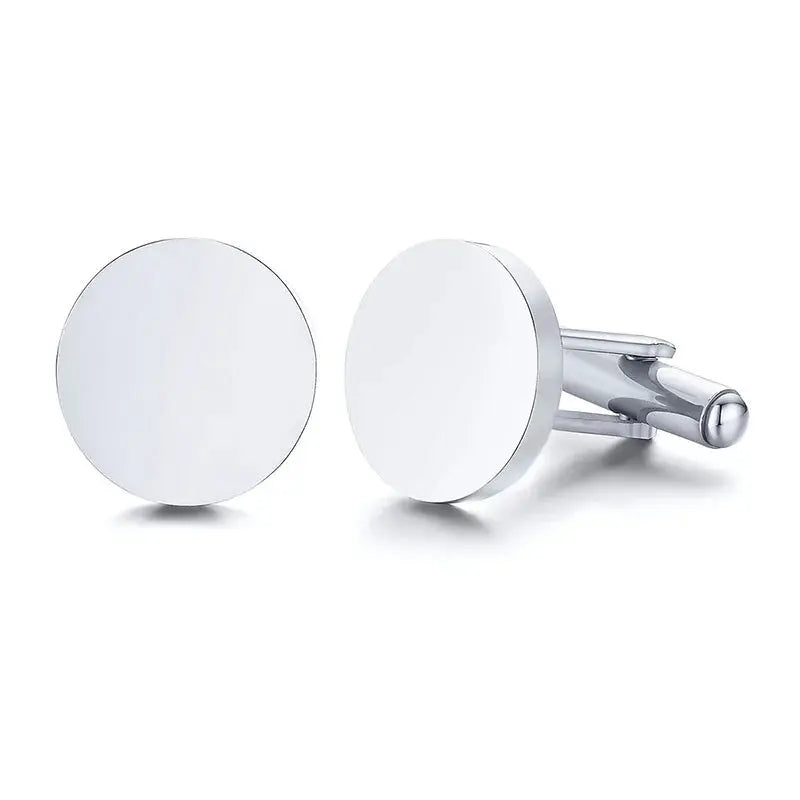 Personalized Engrave Initial Cufflinks for Wedding Birthday Groomsmen Gift Stainless Steel Cufflinks Statement Jewelry Good Vibrations