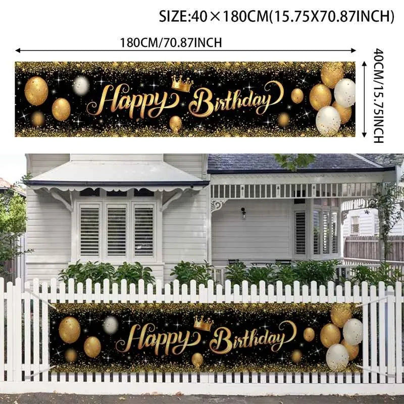 Happy Birthday Banner Birthday Party Decoration Kids Boys Girl Baby Shower Decoration Bunting Garland Banners Flags Anniversary Good Vibrations