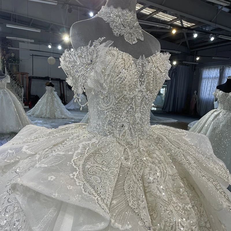Exquisite Wedding Dresses For Women Bride Customizd Ball Gown Sweetheart Wedding Dress Beading MN108 vestidos de novia