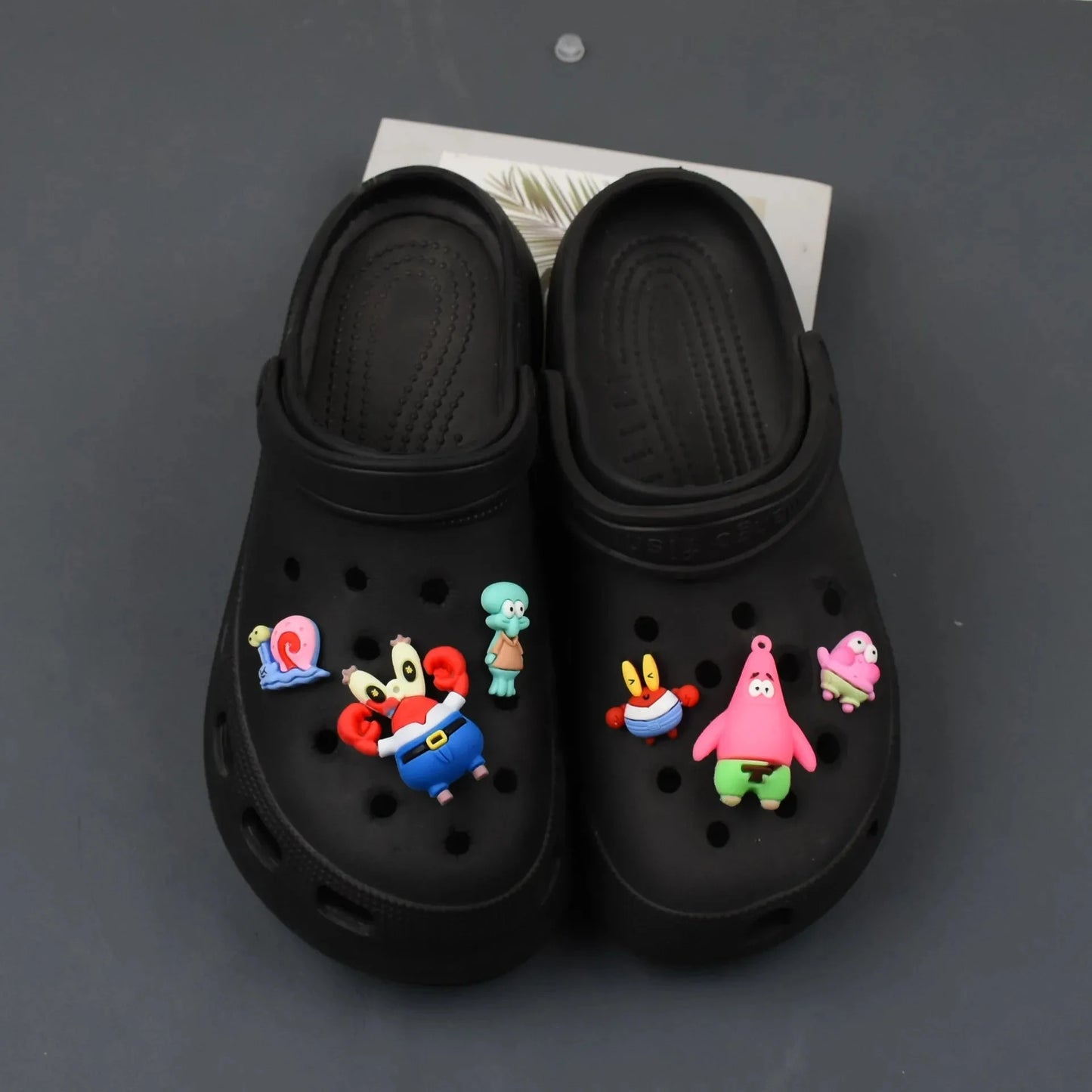 SpongeBob Crocs Accessories Cute Animal Anime Shoe Buckle Crocs Charms Cartoon Character Sandals Decrations for Kids Gifts New Good Vibrations