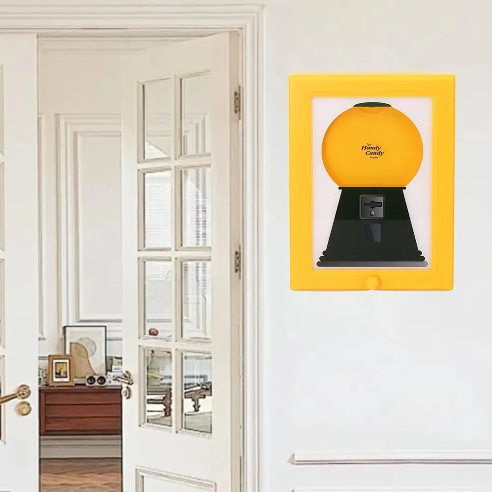 Creative Candy Dispenser Picture Frame Dust-proof Moisture-proof Hanging Handy Candy Frame Rotating Funny Good Vibrations