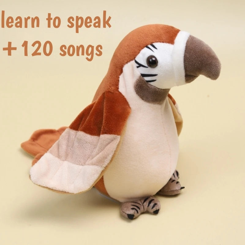 Talking Parrot Toy Interactive Stuffed Animal Plush Toy for Kids Record Parrot Repeat What You Say Funny Bird Toy Children Gift Good Vibrations