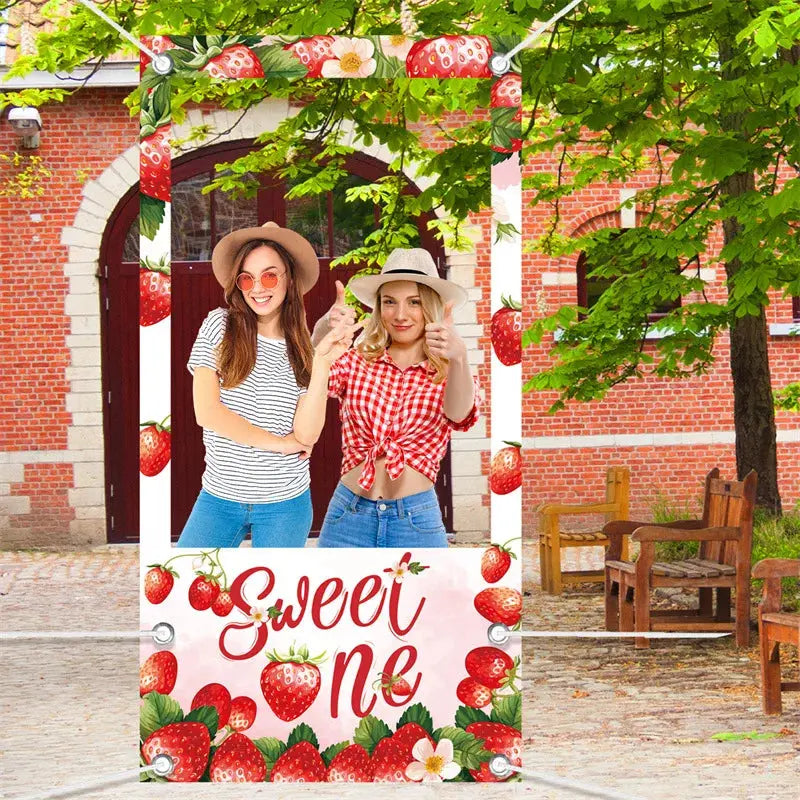 Strawberry Photo Booth Photo Frame Props Suitable For Birthday Party Photography Children's Birthday Party Decoration Good Vibrations