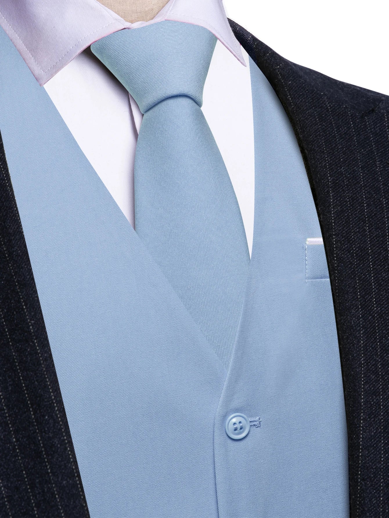 Men's Classic Solid Color Suit Vest and Necktie Matching Set | Wedding Groom & Groomsmen Attire Good Vibrations