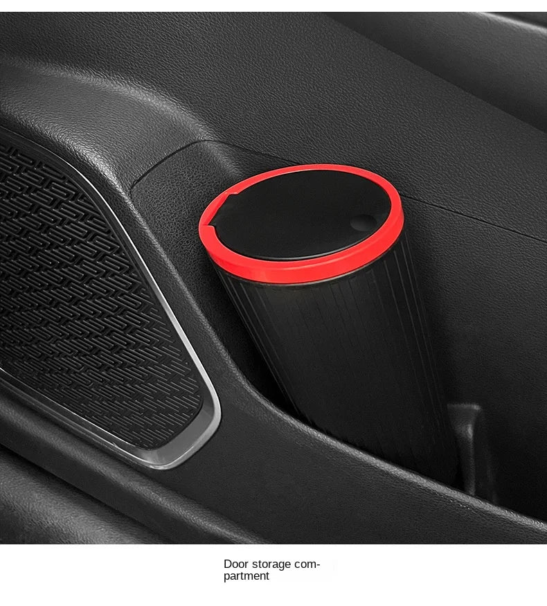 Universal Car Trash Bin Can Mini Auto Dust Organizer Car Interior Rubbish Bag Garbage Container Storage Box Bucket Auto Accessor Good Vibrations
