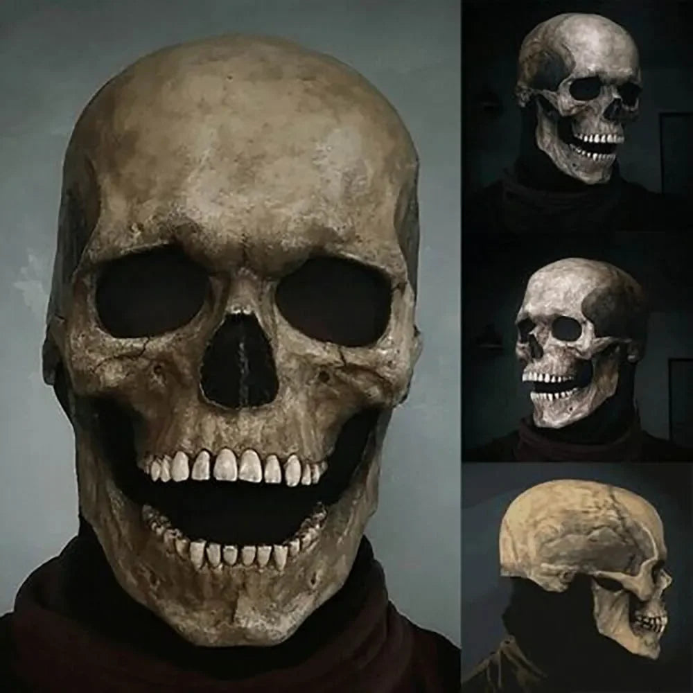 Halloween Mask Latex Scary Horror Decoration Full Head Skull Mask Helmet Cosplay Jaw Masque Gifts Party Costume Pro Mask Good Vibrations