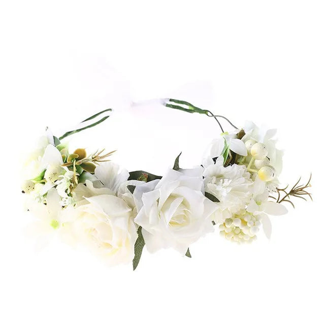 Bride bridesmaid Wreath Crown Festival Headband Good Vibrations