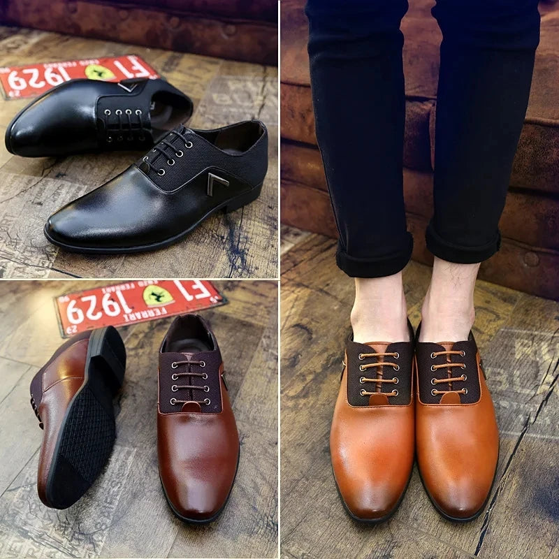 Italian Formal Shoes Mens Dress Shoes Leather Wedding Dress Man Oxford Shoes For Men Office Scarpe Uomo Eleganti Laarzen Dames Good Vibrations