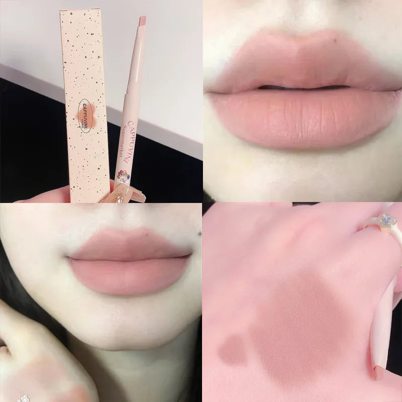 Nude Lip Liner Pencil Matte Waterproof Long Lasting 3D Lips Plump Lipstick Natural Outline Lip Contour Line Makeup Lipliner Pen Good Vibrations