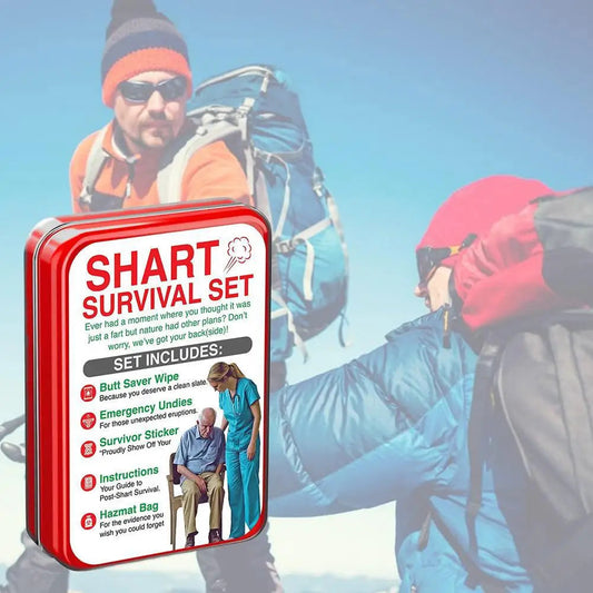 Survival First Aid Kit Set for Travel Camping Christmas Gifts Funny Emergency Tools Practical Joke Set for Men Teens Adults Good Vibrations