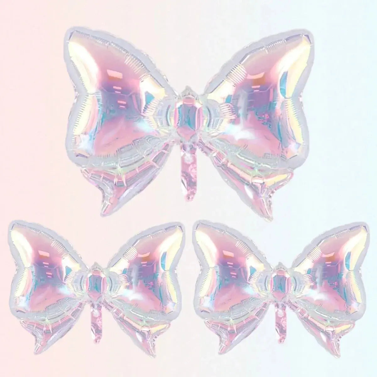 2 Pack Rainbow Transparent Bow Balloons Wedding Gender Reveal Baby Shower Birthday Party Valentine's Day Good Vibrations