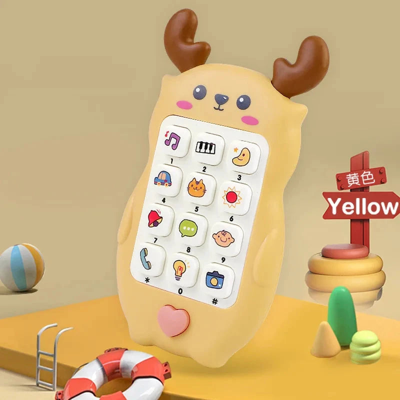 Baby Phone Toy Music Sound Telephone Sleeping Toys With Teether Simulation Phone Kids Infant Early Educational Toy Kids Gifts Good Vibrations