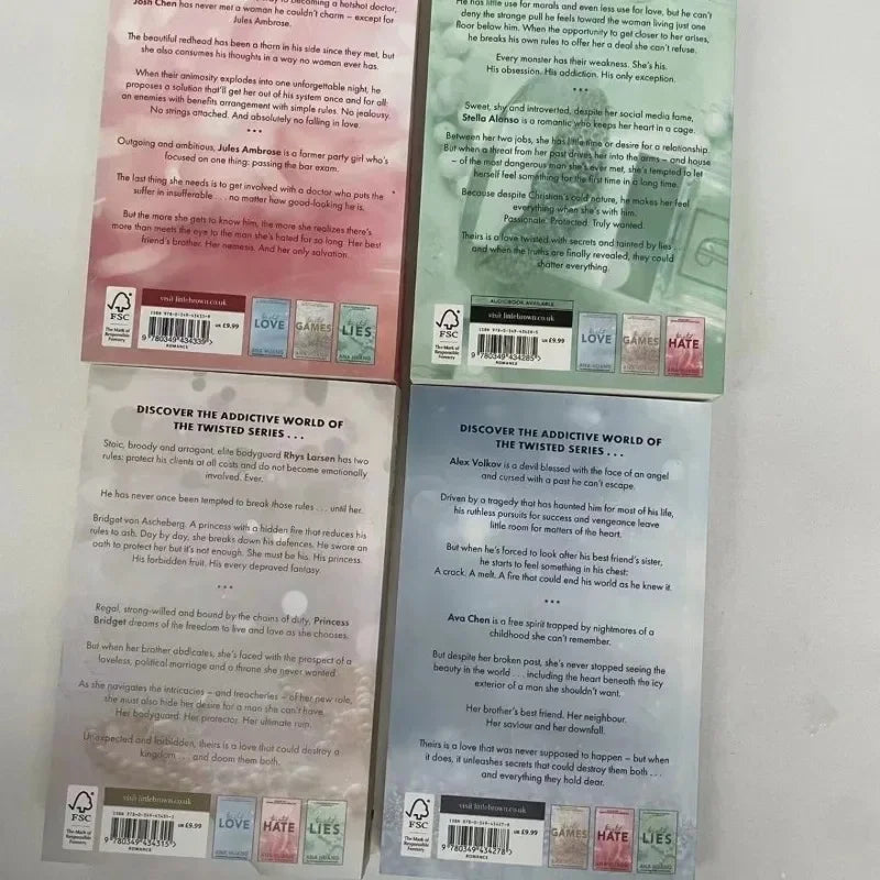 1 Book Twisted Series By Ana Huang Books Love /Games / Hate /Lies Paperback English Novel Book Good Vibrations