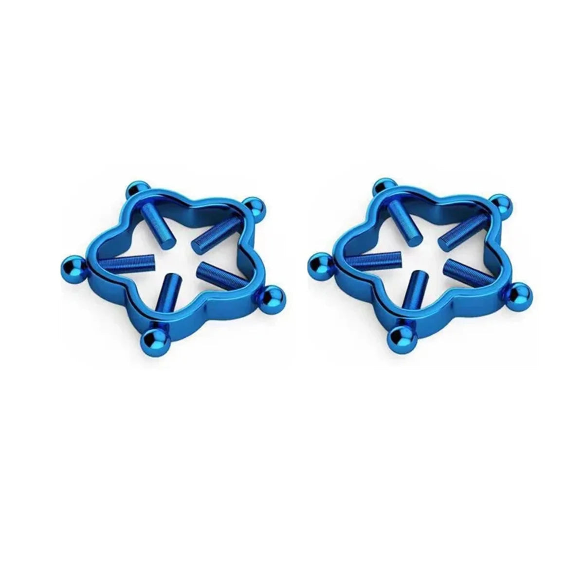 2Pcs 316L Stainless Steel Adjustable Nipple Rings for Women, Star Shaped Flower Shaped Clip On Nipple Ring Fake Piercing Jewelry Good Vibrations Adult Super Store