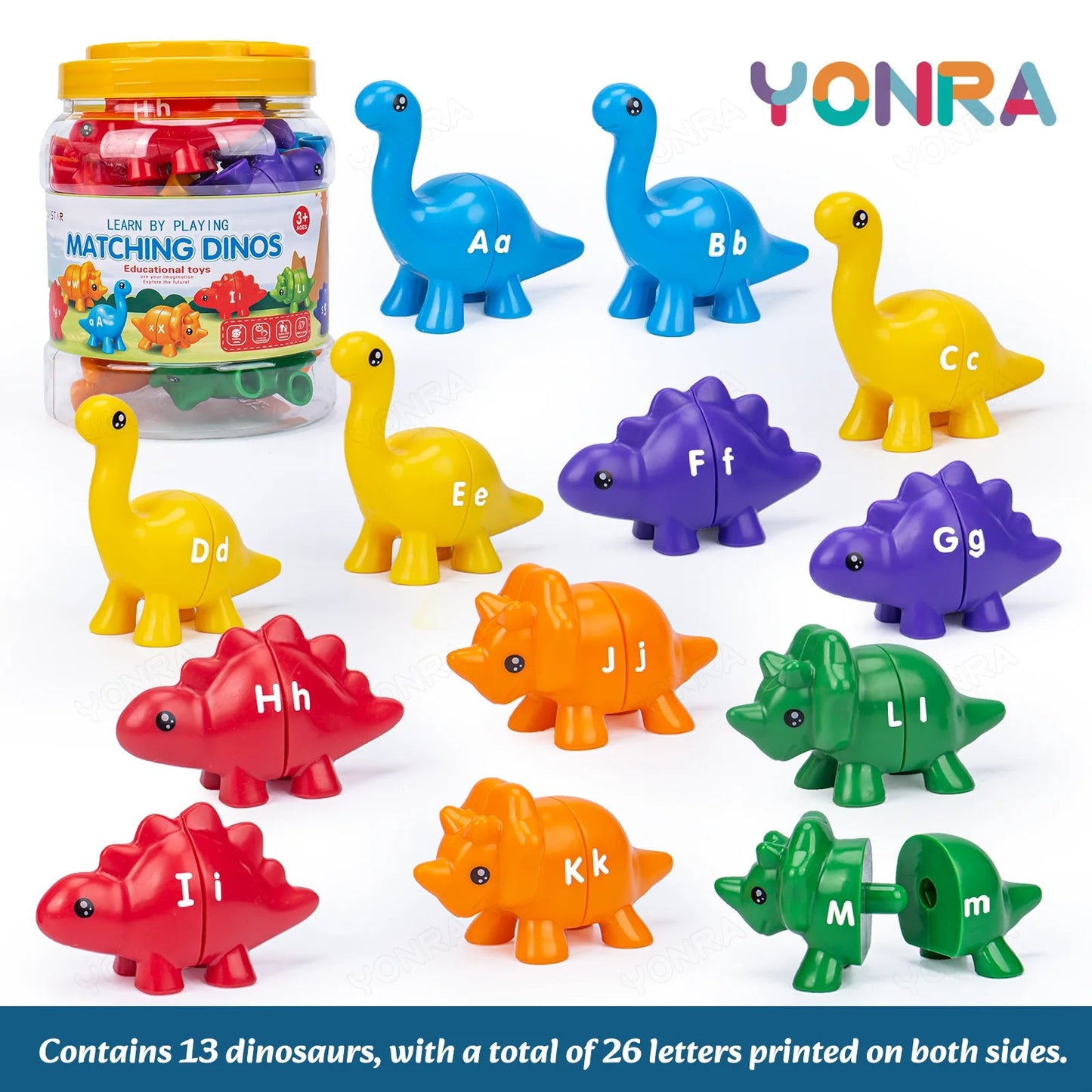 Matching Dinosaur Toy With storage bucket Montessori Toys for Kids Counting Learning Toys for Toddlers Children Development Game Good Vibrations