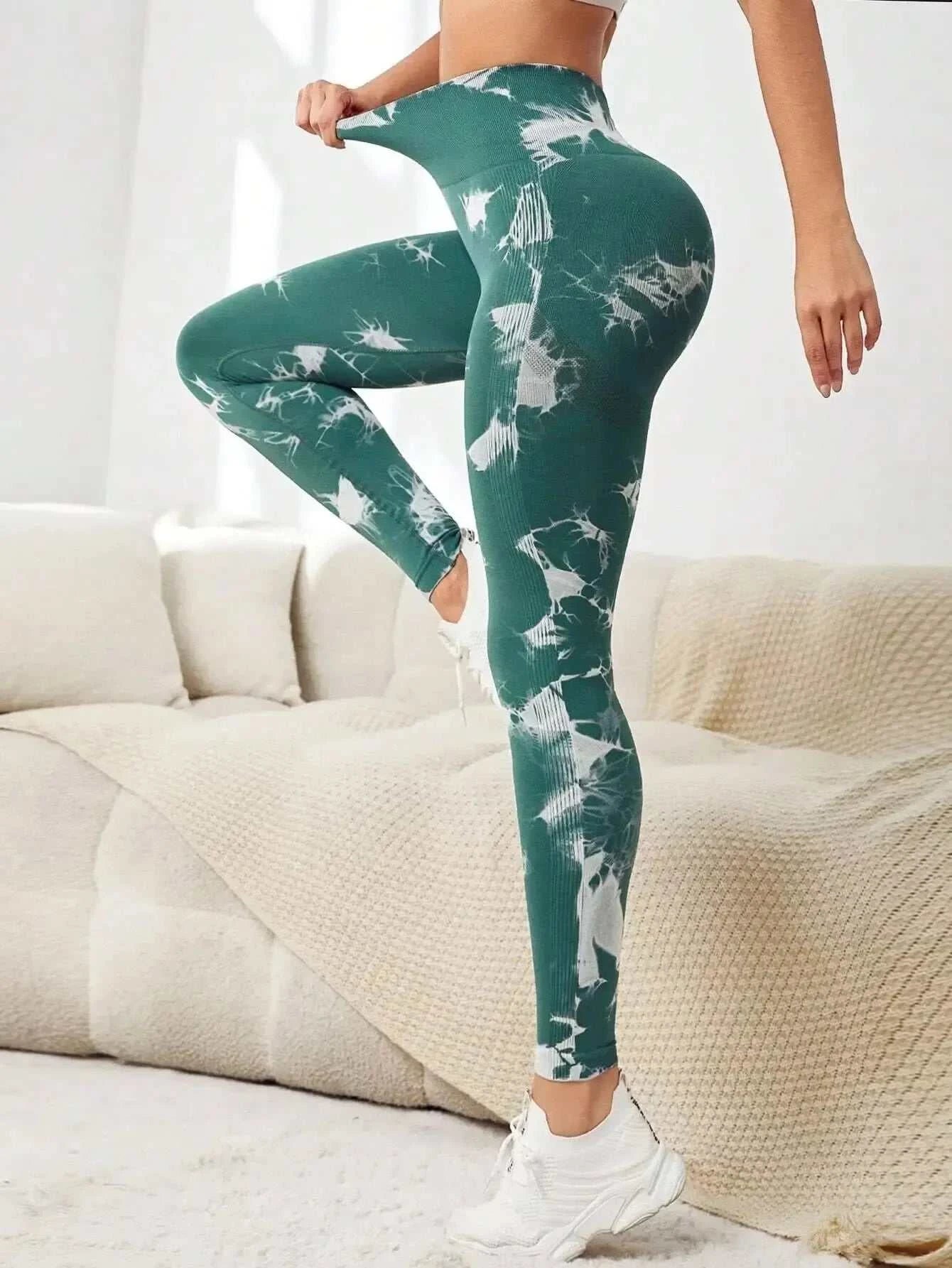 Women Yoga Pants Sport Leggings Seamless High Waist Push Up Woman Tights Fitness Workout Leggins Gym Clothing Good Vibrations