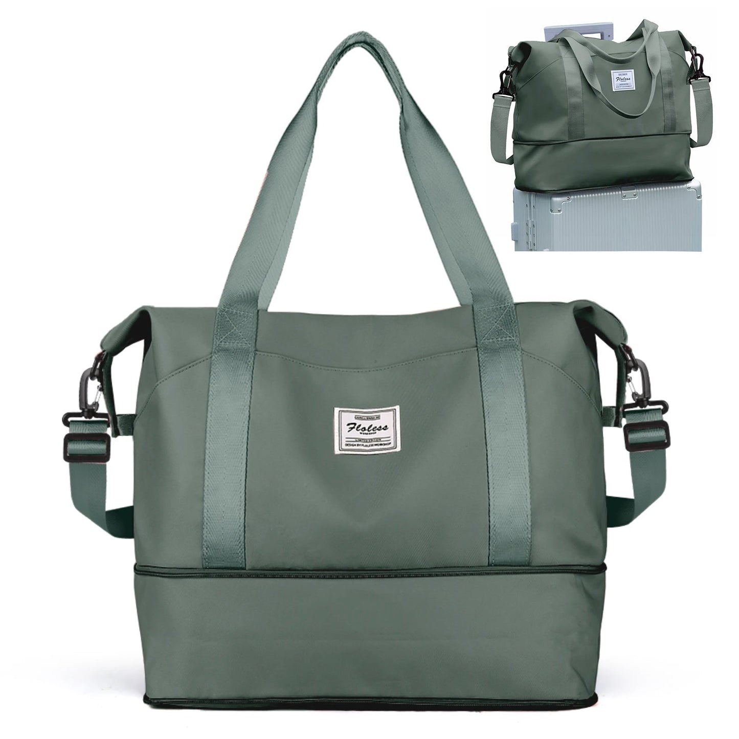 Expandable Travel Duffle Bag for Women Carry On, Weekender Overnight Shoulder Bag,Gym Tote Bag Wet Pocket Delivery Hospital Bag Good Vibrations