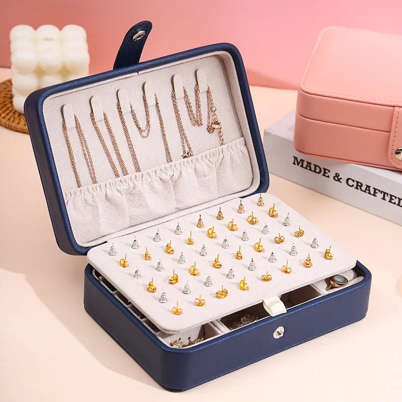 Jewelry Boxes Leather Jewelry Box Organizer Jewelry Display and Packaging Ring Box Suitable for Earrings and Rings Good Vibrations